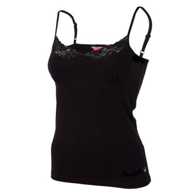 Black lace trim camisole