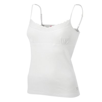 White lace trim camisole