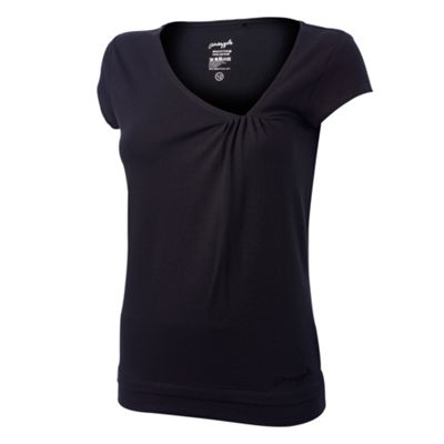 Dark grey pintuck t-shirt