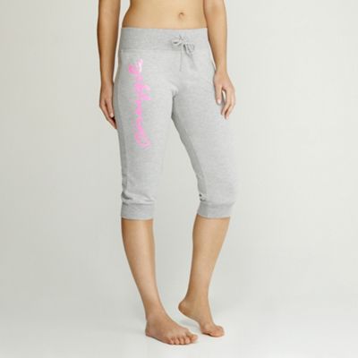 Light grey marl logo cuffed crop