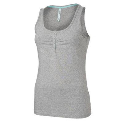 Light grey popper detail vest top