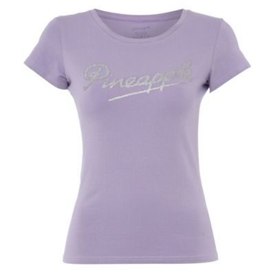 Lilac glitter logo t-shirt