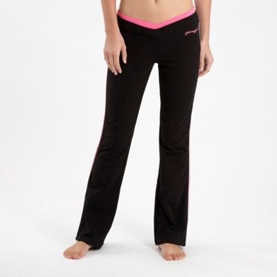 Black Piped Kick-flare Jogging Trousers