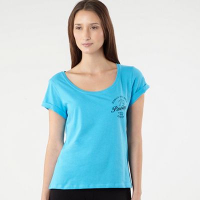 Turquoise circular logo t-shirt