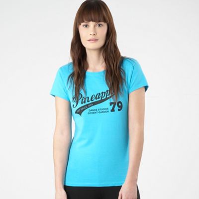 Pineapple Turquoise retro logo t-shirt