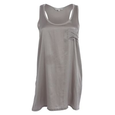 Mink silk and jersey vest top