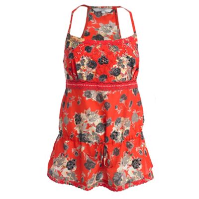 Red floral camisole