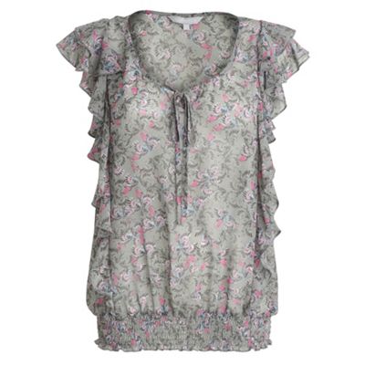 Grey butterfly blouse