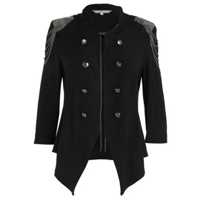 Red Herring Black bead embellished military jacket