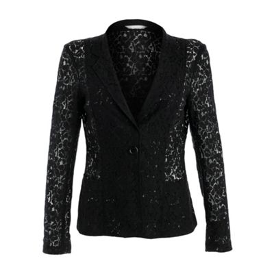 Red Herring Black lace boyfriend jacket