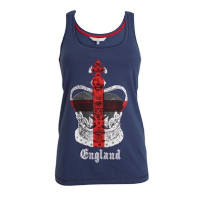 Blue England crown vest