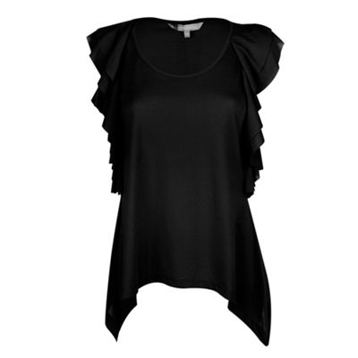 Red Herring Black frill sleeve top