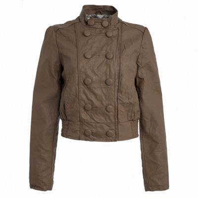 Mink military bomber jacket