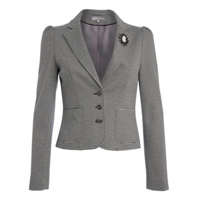 Grey marl stripe jacket