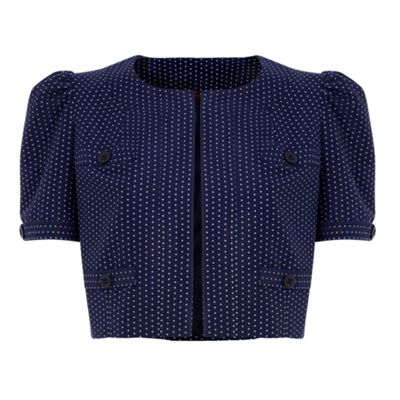 Red Herring Blue spotted cropped jacket