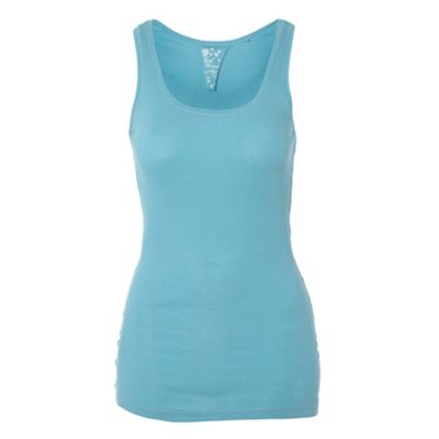 light blue ribbed vest top