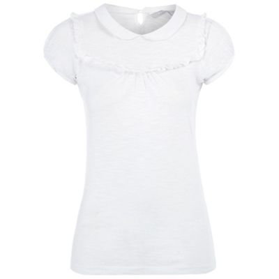 White Peter Pan collar t-shirt