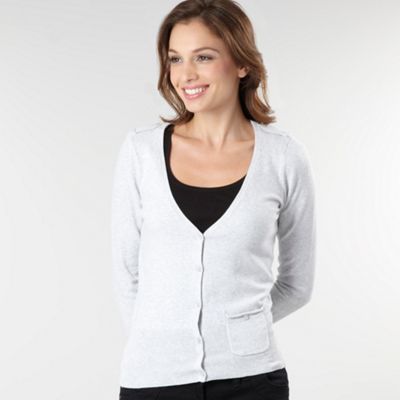 Light grey v-neck cardigan