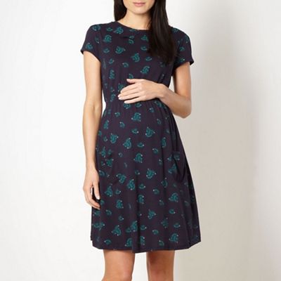 Navy fan collar tunic dress                                                                                                     