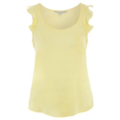 Light yellow frill vest