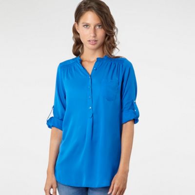Red Herring Royal blue longline utility blouse