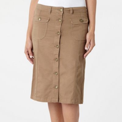 Camel Denim Skirt