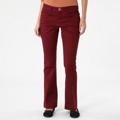 Dunkelrote Twill-Hose, Bootcut                                                                                                  