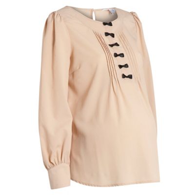 Red Herring Maternity Light pink bow detail maternity blouse