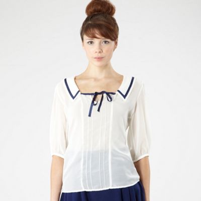 Red Herring Ivory sailor blouse