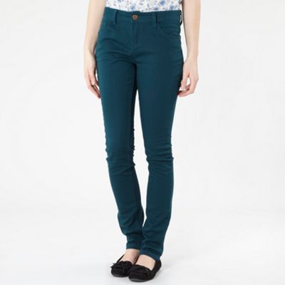 Dark green skinny jeans