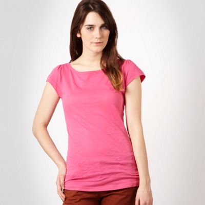 Pink plain cotton t-shirt