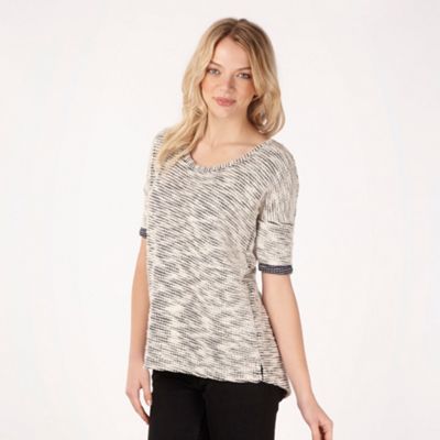 White textured jumper
