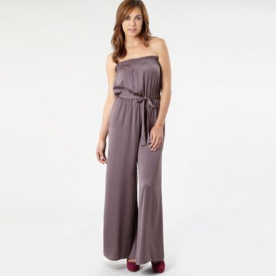 Light brown bandeau jumpsuit