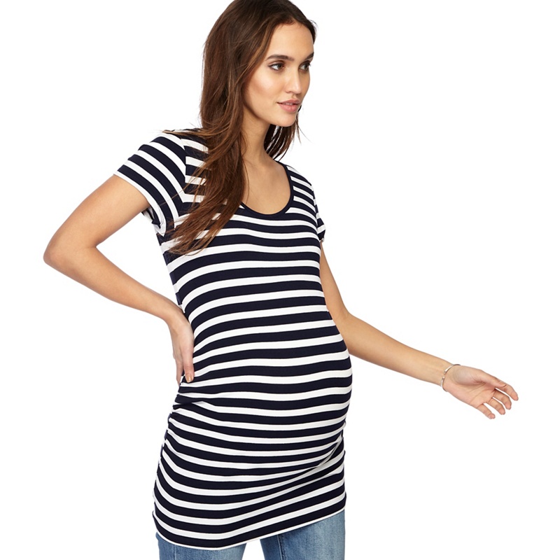 Red Herring Maternity - Navy Stripe Print Scoop Neck Maternity Top Review