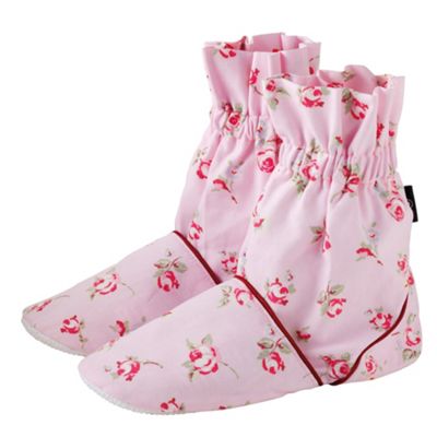 Pink rose feet warmers