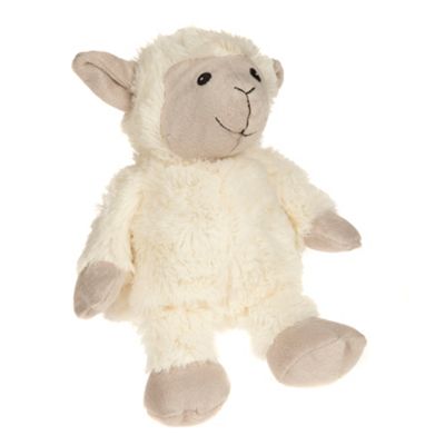 White lamb mini hottie soft toy