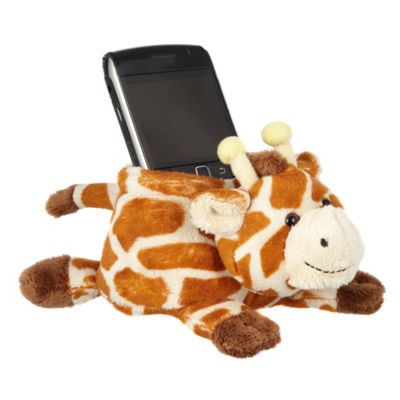 Tan giraffe mobile phone holder