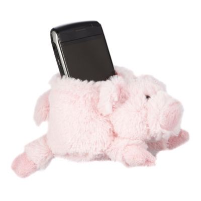 Pink pig mobile phone holder
