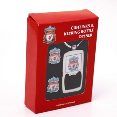 Liverpool cufflinks and bottle opener keyring