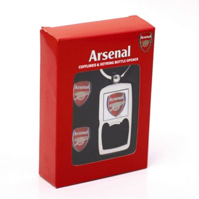 Arsenal cufflinks and bottle opener keyring