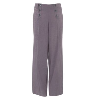 Betty Jackson.Black Grey sailor trousers
