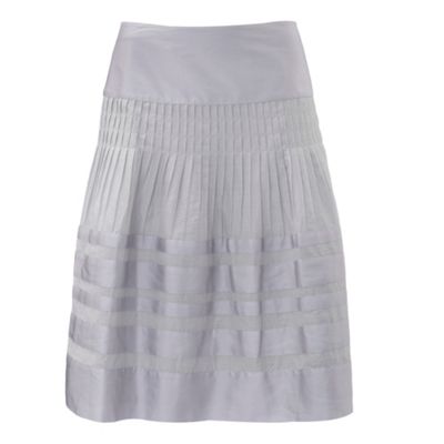 Betty Jackson.Black Grey applique hem skirt