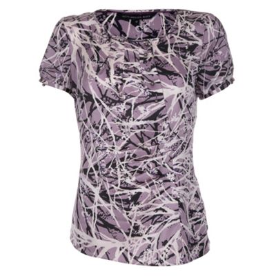 Betty Jackson.Black Light purple tree print top