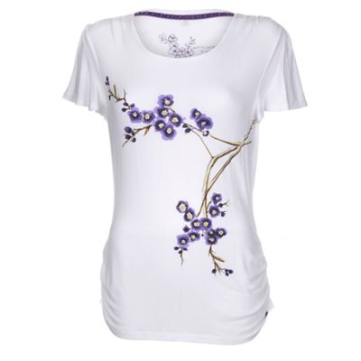 White floral print t-shirt