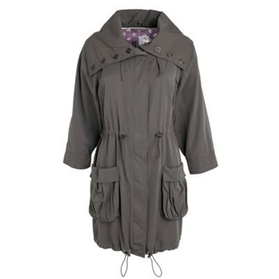 Grey batwing parka