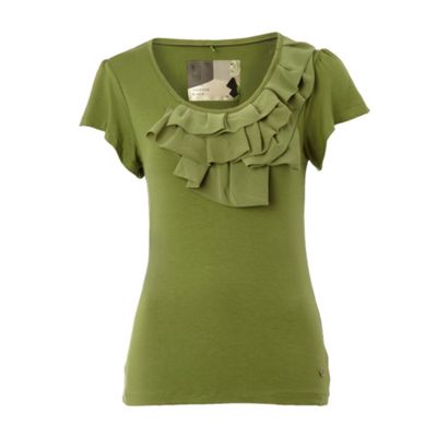 Green ruffle t-shirt