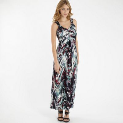 £69 Black swirl print maxi dress