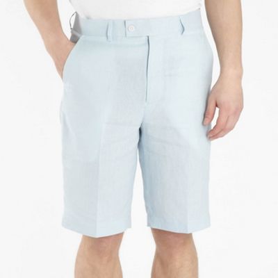 Light blue linen shorts