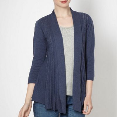 Designer navy cable knit cardigan                                                                                               