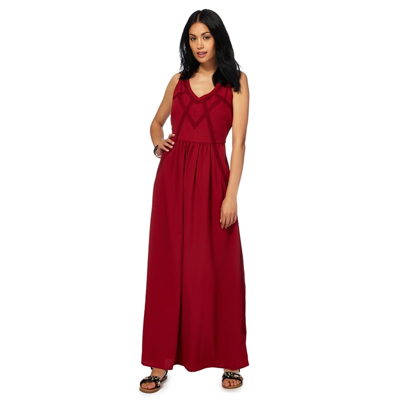 RJR.John Rocha - Red Lace V-Neck Full Length Maxi Dress Review